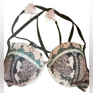 EUC VICTORIA’S SECRET Bejeweled Bathing Suit Top Size 36C
